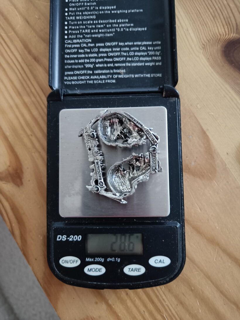 Weight of Sad But True Pewter Pin