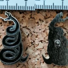 Second picture of X Second picture of Snake Enamel Pin