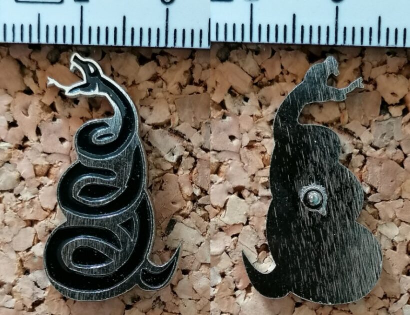 Second picture of X Second picture of Snake Enamel Pin