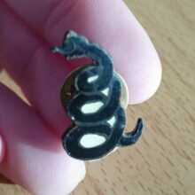 Second picture of X Second picture of Snake Enamel Pin