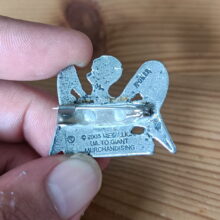 Back of St. Anger Custom Pewter Pin Back of St. Anger Custom Pewter Pin