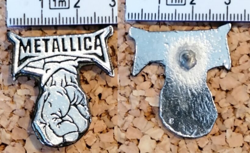 Second picture of St. Anger Fist Enamel Pin