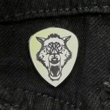 White Fang Guitar Pick Enamel Pin