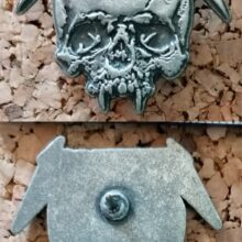 Second picture of Worldwired Skull Pewter Pin