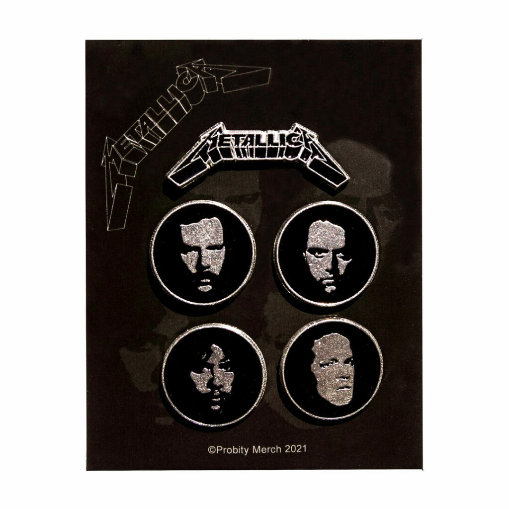 Set Black Album Faces Pin Set