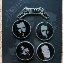 Set Black Album Faces Pin Set Set Black Album Faces Pin Set