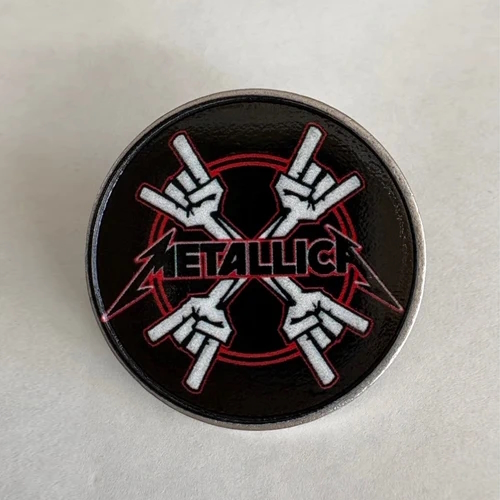Metal Horns Offset Printed Pin