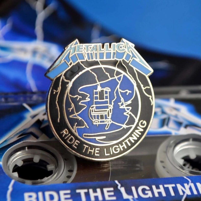Ride The Lighning Album Cover Enamel Pin