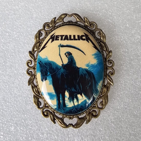 The Reaper Porcelain Metal Brooch